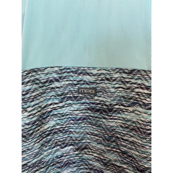 MPG Midi Dress Teal Blue Built in Bra Racerback Athletic Size Small - Picture 2 of 12